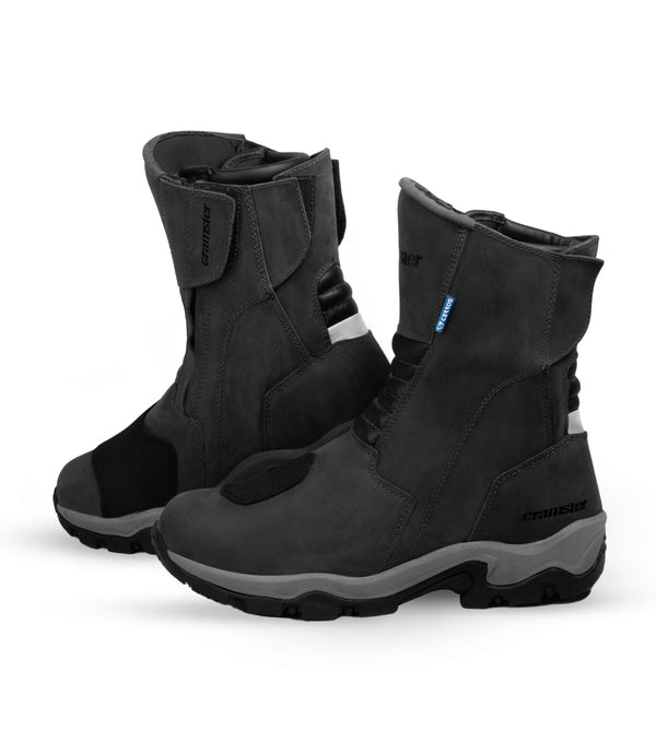 Cramster Flux Motorcycle Touring Boots Mid (Black)