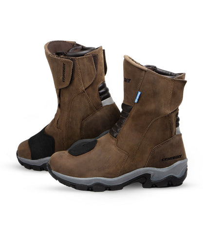 Cramster Flux Motorcycle Touring Boots Mid (Brown)