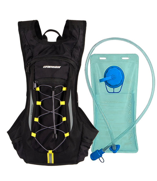 Cramster Oasis Hydration Backpack with 2L Bladder (Black Yellow)