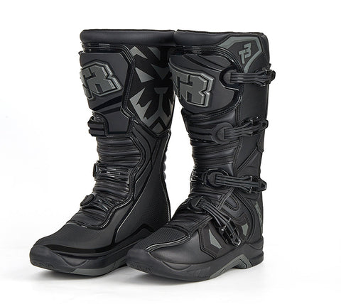 Tiger Racing T3 Offroad MX Riding Boots (Black Grey)
