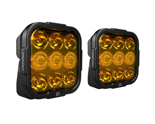 DENALI DL9 Auxiliary LED Lights Amber Lights Only Set of 2 (DNL.DL9.050.A.2)