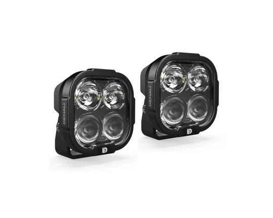 DENALI DL4 Auxiliary LED Lights White Lights only Set of 2 (DNL.DL4.050.W.2)