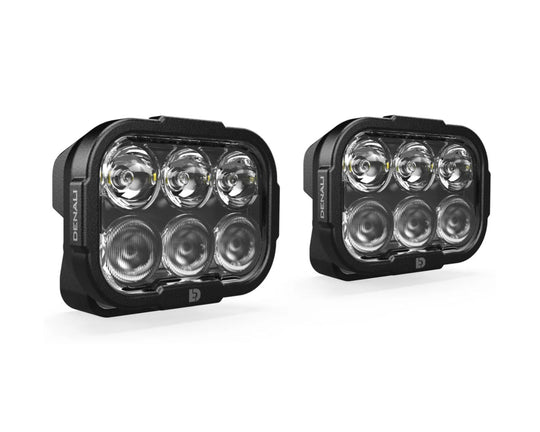 DENALI DL6 Auxiliary LED Lights White Lights only Set of 2 (DNL.DL6.050.W.2)