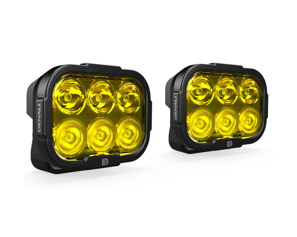 DENALI DL6 Auxiliary LED Lights Selective Yellow Lights Only Set of 2 (DNL.DL6.050.Y.2)