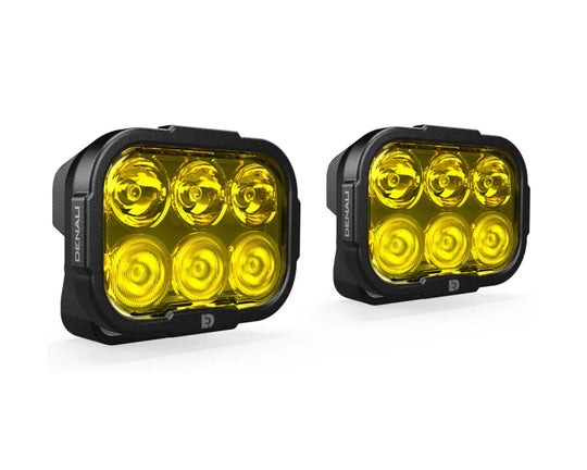 DENALI DL6 Auxiliary LED Lights Selective Yellow Lights Only Set of 2 (DNL.DL6.050.Y.2)