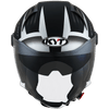 KYT D City Lucent Matt Black Silver Helmet