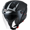 KYT D City Lucent Matt Black Silver Helmet