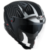 KYT D City Lucent Matt Black Silver Helmet