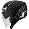 KYT D City Lucent Matt Black Silver Helmet