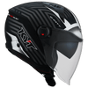 KYT D City Lucent Matt Black Silver Helmet