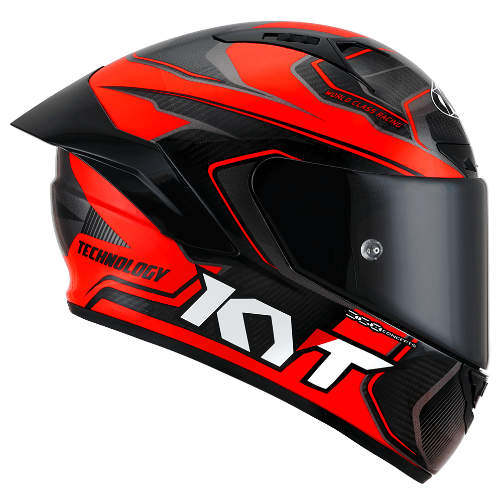 KYT NZ Race Carbon Competition Gloss Black Red Helmet Moto Central