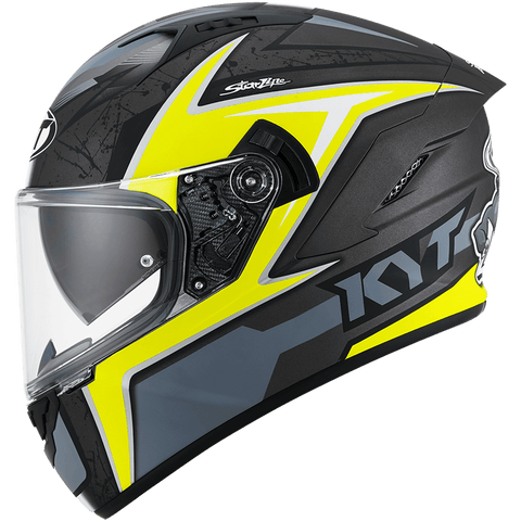 KYT NFR Mindset Matt Anthracite Yellow Helmet