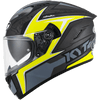 KYT NFR Mindset Matt Anthracite Yellow Helmet
