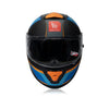 MT Thunder 3 SV Spoiler Nova B2 Gloss Black Blue Orange Helmet