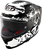 KYT Striker 2V Neutron Gloss Black White Helmet