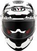 KYT Striker 2V Neutron Gloss Black White Helmet