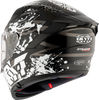 KYT Striker 2V Neutron Gloss Black White Helmet