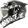 KYT Striker 2V Neutron Gloss Black White Helmet