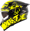 KYT Striker 2V Neutron Gloss Black Yellow Helmet