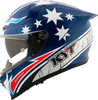 KYT Striker 2V Brock Parkes Replica Gloss Blue White Helmet