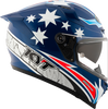 KYT Striker 2V Brock Parkes Replica Gloss Blue White Helmet