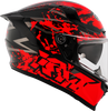 KYT Striker 2V Neutron Gloss Black Red Helmet