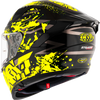 KYT Striker 2V Neutron Gloss Black Yellow Helmet