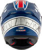KYT Striker 2V Brock Parkes Replica Gloss Blue White Helmet