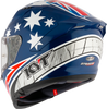 KYT Striker 2V Brock Parkes Replica Gloss Blue White Helmet