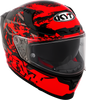KYT Striker 2V Neutron Gloss Black Red Helmet