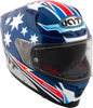 KYT Striker 2V Brock Parkes Replica Gloss Blue White Helmet