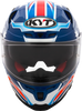 KYT Striker 2V Brock Parkes Replica Gloss Blue White Helmet