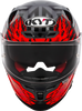 KYT Striker 2V Flaming Gloss Anthracite Red Helmet