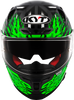 KYT Striker 2V Flaming Gloss Anthracite Green Helmet