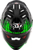 KYT Striker 2V Flaming Gloss Anthracite Green Helmet