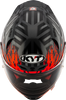 KYT Striker 2V Flaming Gloss Anthracite Red Helmet