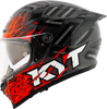KYT Striker 2V Flaming Gloss Anthracite Red Helmet