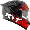 KYT Striker 2V Flaming Gloss Anthracite Red Helmet