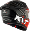 KYT Striker 2V Flaming Gloss Anthracite Red Helmet
