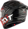 KYT Striker 2V Flaming Gloss Anthracite Red Helmet