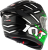 KYT Striker 2V Flaming Gloss Anthracite Green Helmet