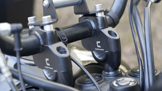 Carbon Racing Premium Pullback Offset Handlebar Risers for Royal Enfield Himalayan 450