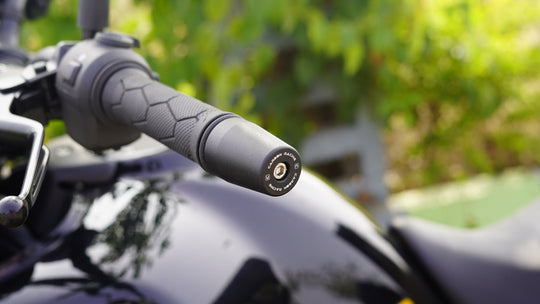 Carbon Racing Aluminium Bar End Sliders for Royal Enfield Himalayan 450 (Black)