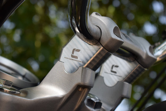 Carbon Racing Reach Inclined Handlebar Risers for Honda CB350 CB350 RS (Black)