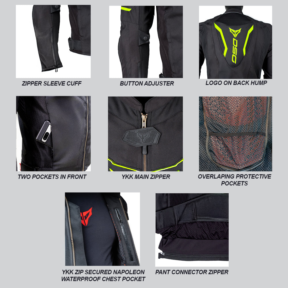 Dsrl Racing Jacket DSG Race Pro V3 Jacket (Black Fluro Yellow)– Moto Central