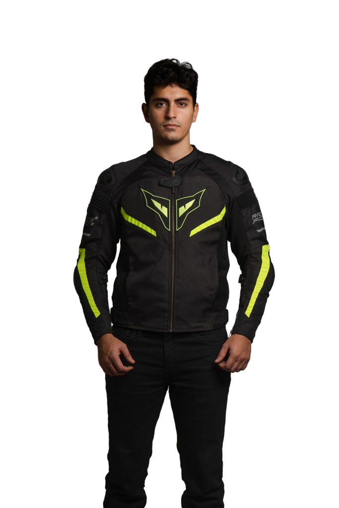 DSG Race Pro V3 Jacket Black Fluro Yellow