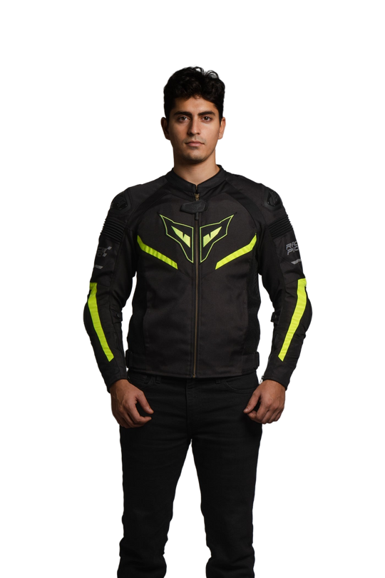 DSG Race Pro V3 Jacket Black Fluro Yellow