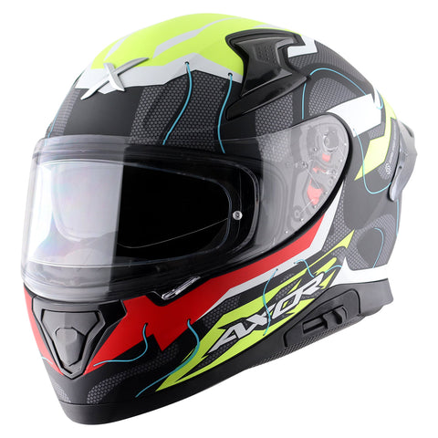 AXOR Apex Dynamo Dull Black Neon Yellow Helmet