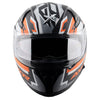 AXOR Apex Streak Dull Black Orange Helmet