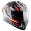 AXOR Apex Streak Dull Black Orange Helmet